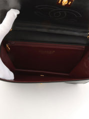 2000 Full Flap CC Turn Lock Chain Bag, Black