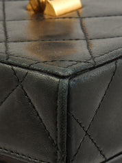 1992年頃製 マトラッセステッチCCターンロックバニティバッグ ブラック