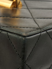 1992年頃製 マトラッセステッチCCターンロックバニティバッグ ブラック