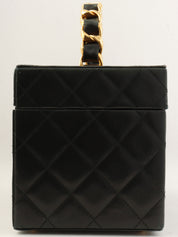 1992年頃製 マトラッセステッチCCターンロックバニティバッグ ブラック