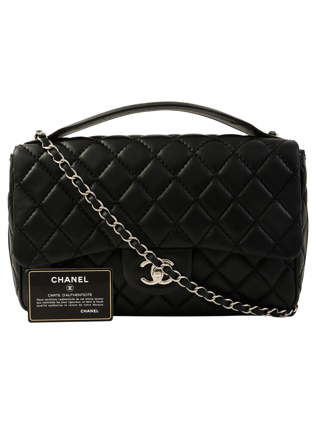 2014年頃製 マトラッセステッチCCターンロック2wayチェーンショルダーバッグ ブラック