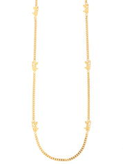 ホースキャリッジプレートネックレス ゴールド