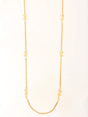 Horse Carriage Plate Necklace Gold