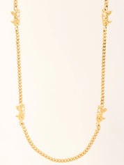 Horse Carriage Plate Necklace Gold