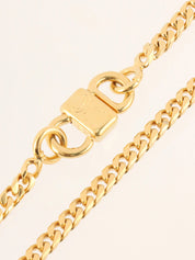 Horse Carriage Plate Necklace Gold