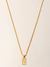 ロゴプレートネックレス ゴールド