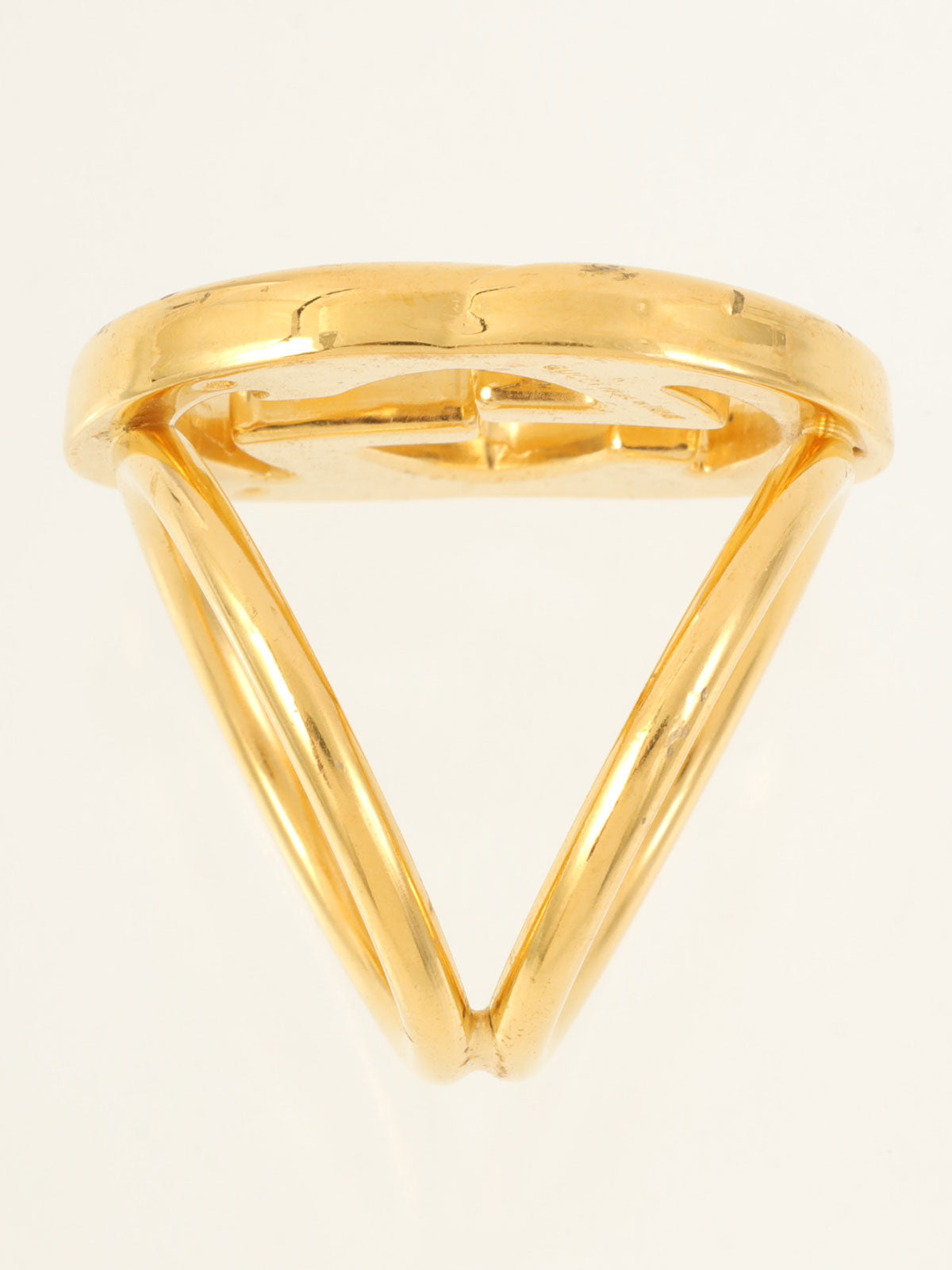 GG Plate Scarf Ring in Gold