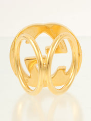 金质GG盘形围巾戒指