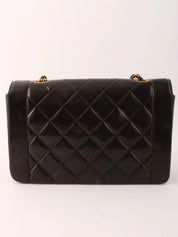 1995 Diana Flap Chain Bag 25cm Black