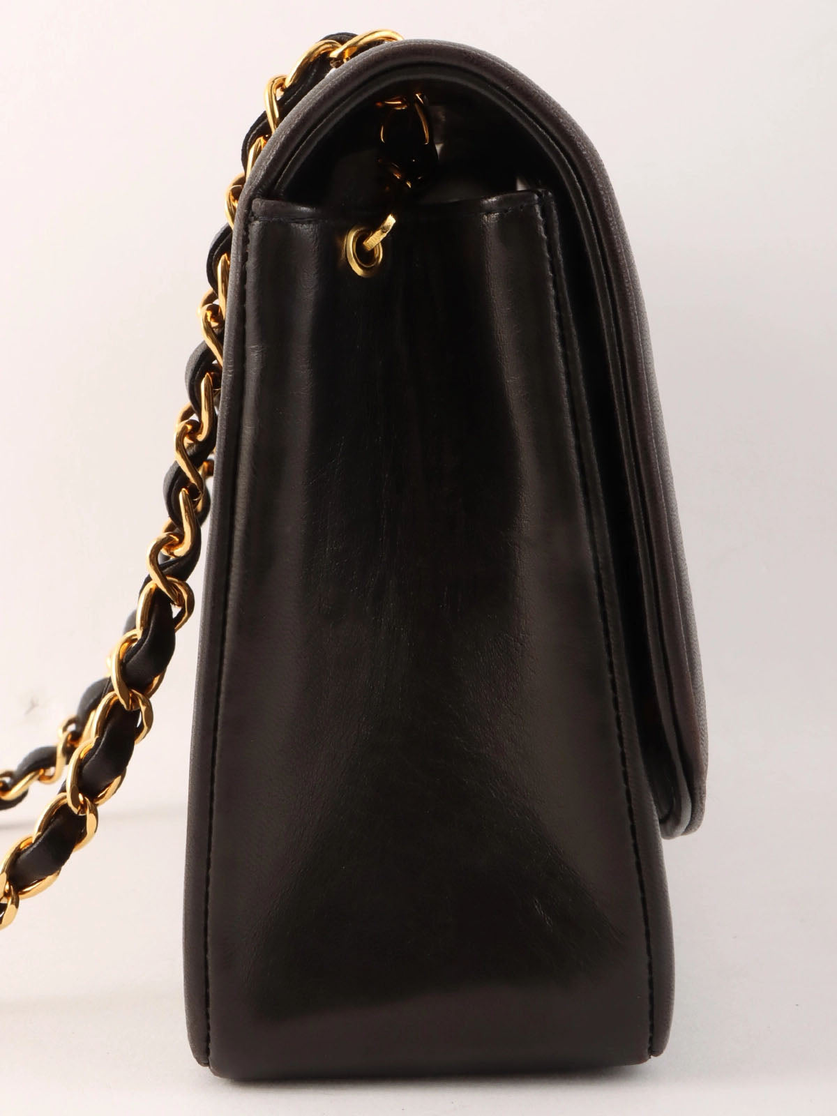 1995 Diana Flap Chain Bag 25cm Black