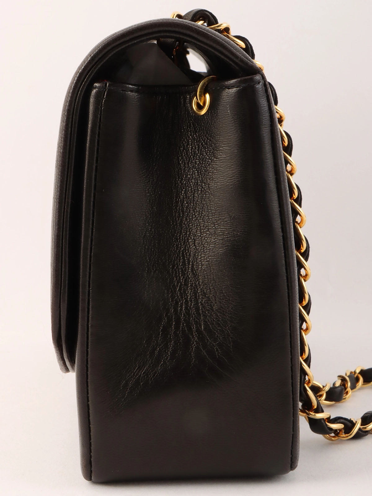 1995 Diana Flap Chain Bag 25cm Black