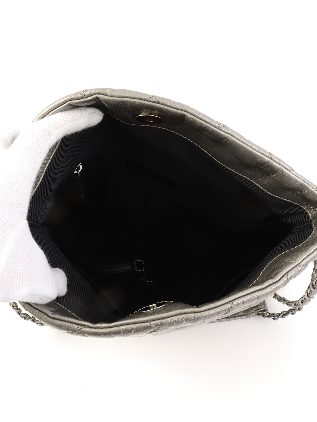 2010年頃製 マトラッセステッチチェーンアラウンドショルダーバッグ シルバー