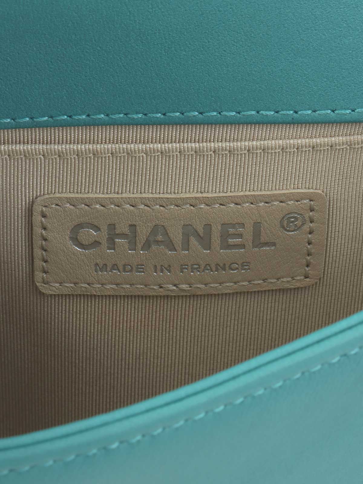 2014 Boy Chanel Chain Shoulder Bag, Turquoise