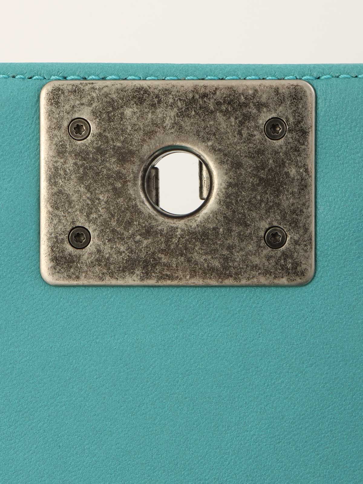 2014年頃製 ボーイシャネルチェーンショルダーバッグ ターコイズ