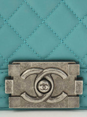 2014年頃製 ボーイシャネルチェーンショルダーバッグ ターコイズ