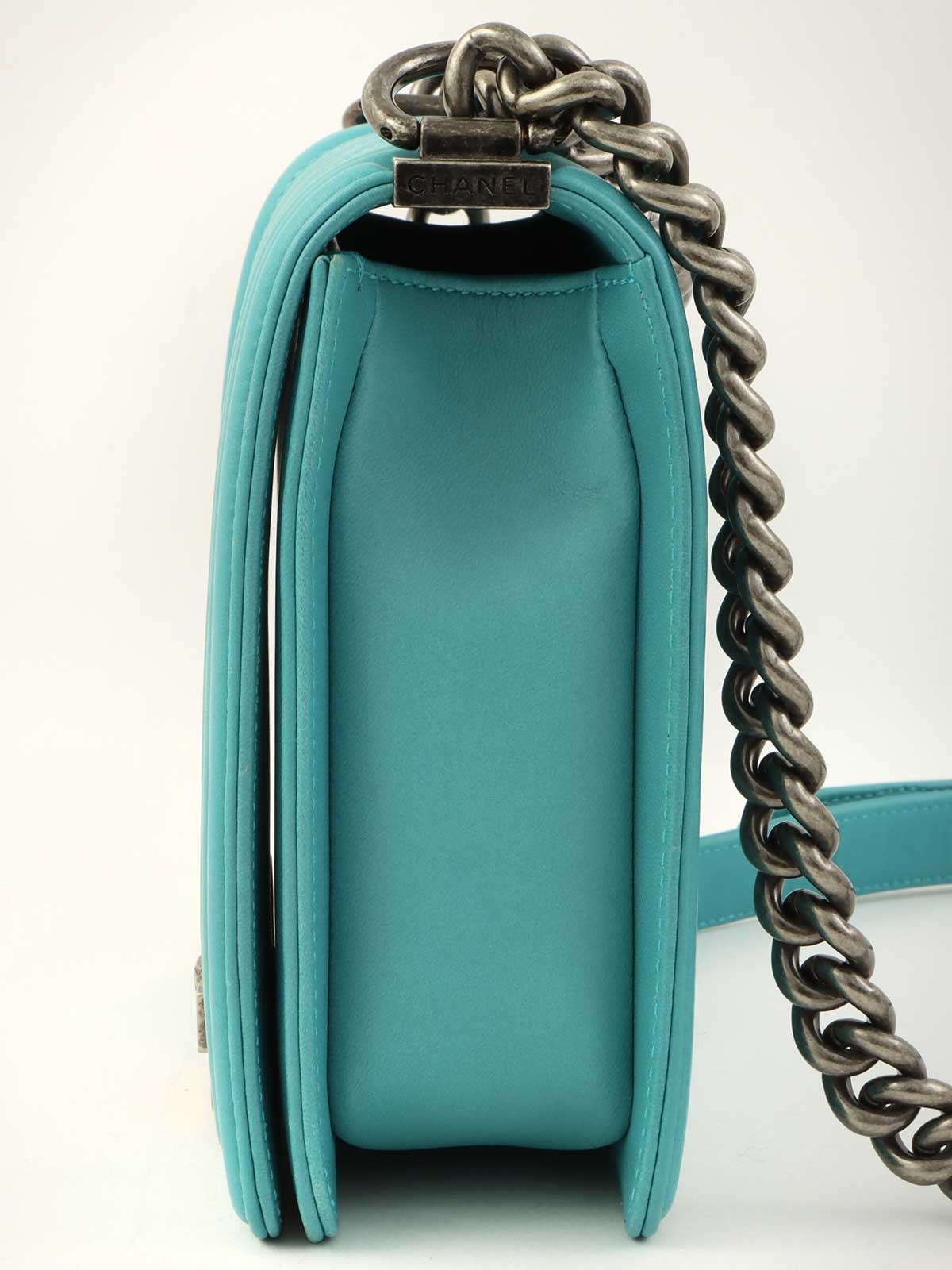 2014 Boy Chanel Chain Shoulder Bag, Turquoise