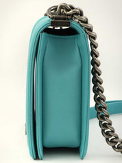 2014 Boy Chanel Chain Shoulder Bag, Turquoise