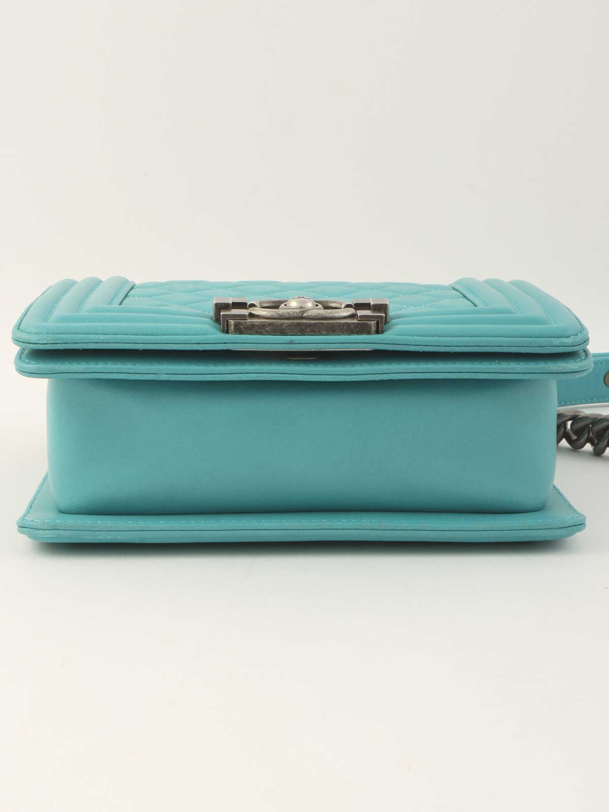 2014 Boy Chanel Chain Shoulder Bag, Turquoise