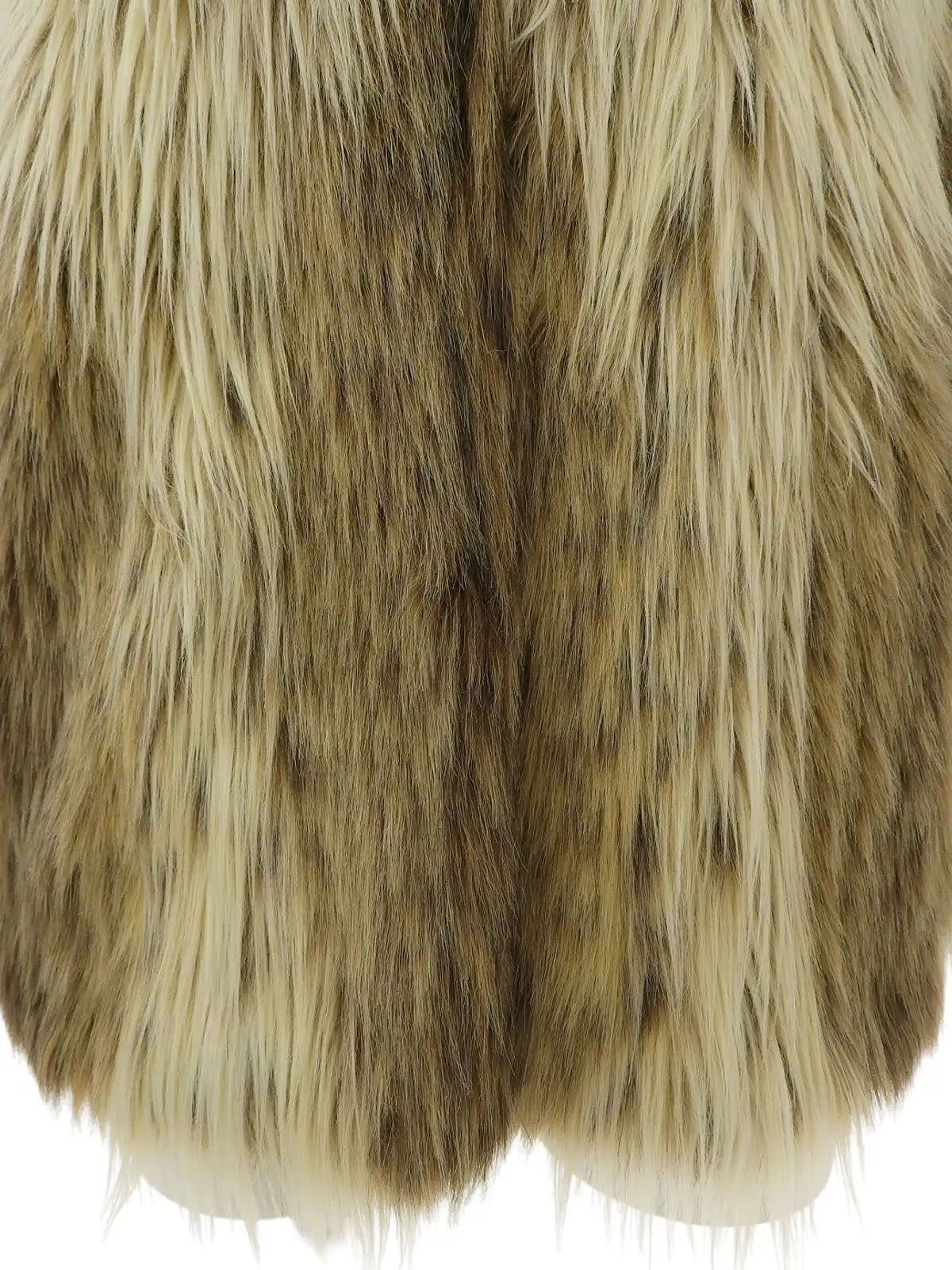 フェイクファージャケット　ベージュ／ブラウン