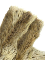 フェイクファージャケット　ベージュ／ブラウン