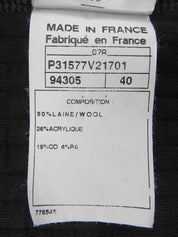 2007年製 ウールスクエアCCマークジップアップパーカー ブラック