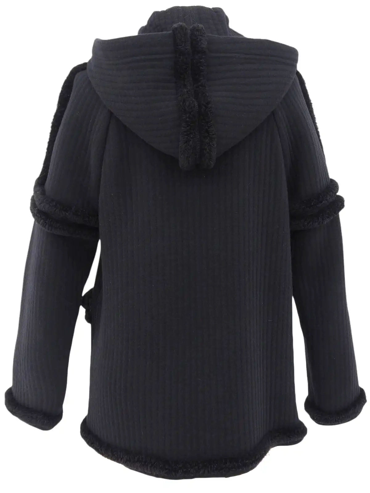 2007年製 ウールスクエアCCマークジップアップパーカー ブラック