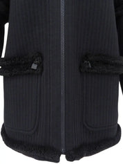 2007年製 ウールスクエアCCマークジップアップパーカー ブラック