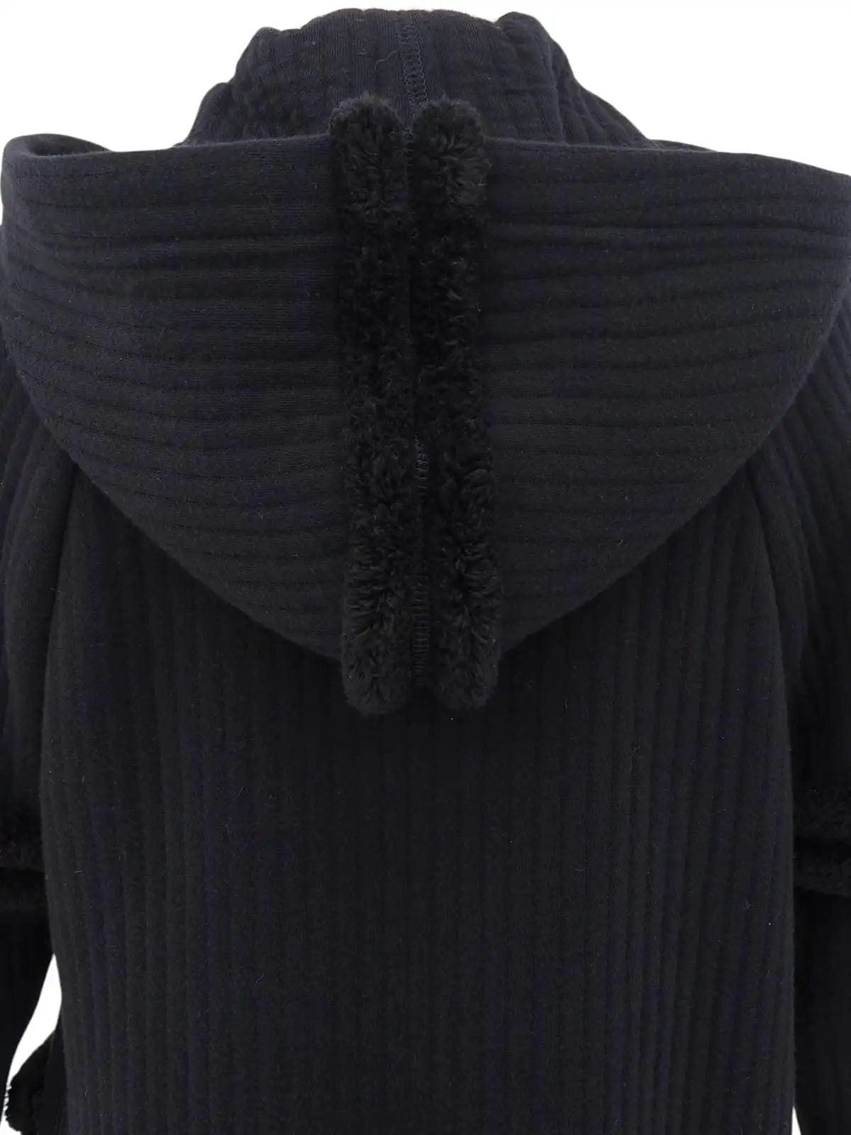 2007年製 ウールスクエアCCマークジップアップパーカー ブラック