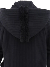 2007年製 ウールスクエアCCマークジップアップパーカー ブラック