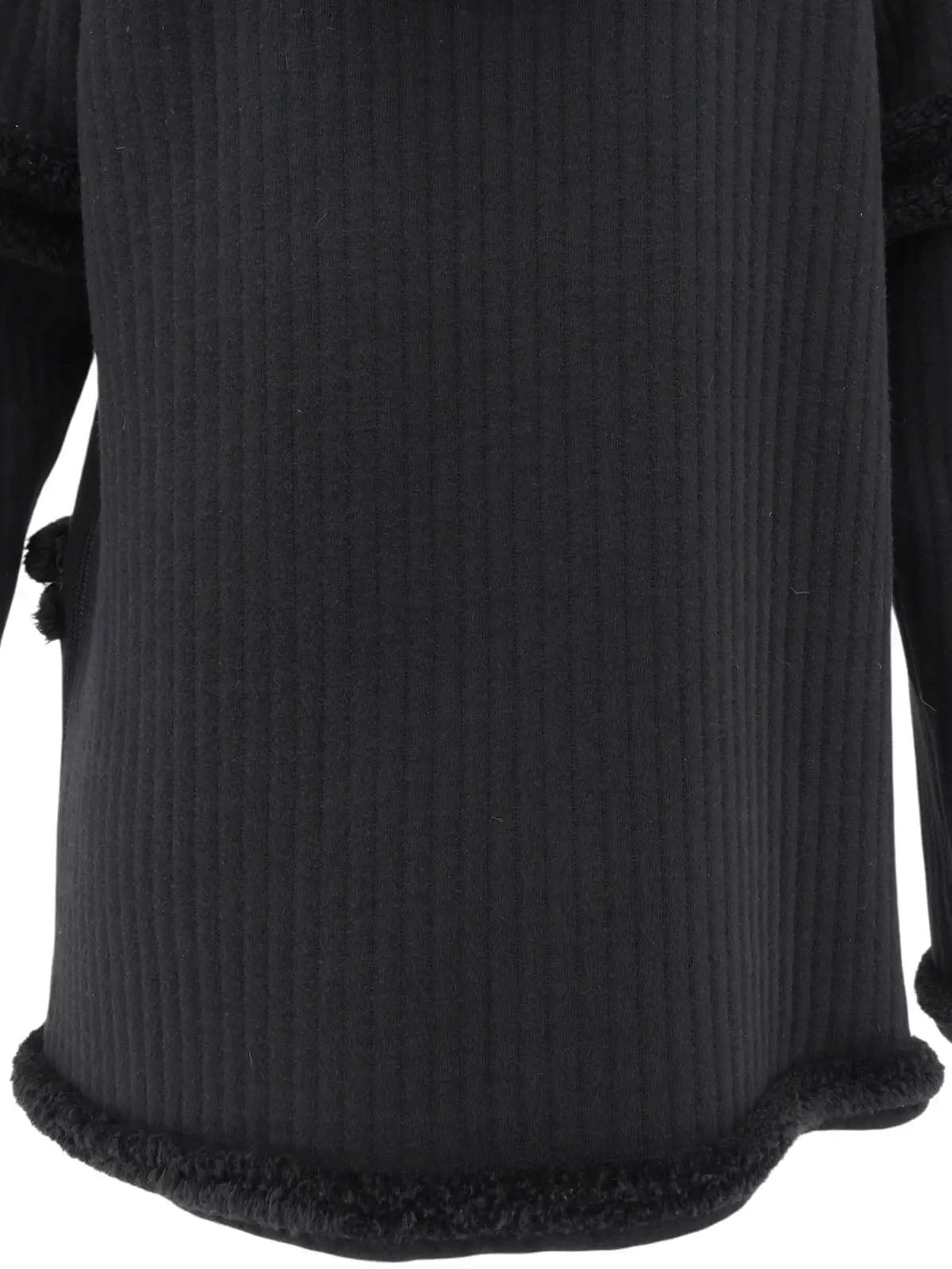 2007年製 ウールスクエアCCマークジップアップパーカー ブラック