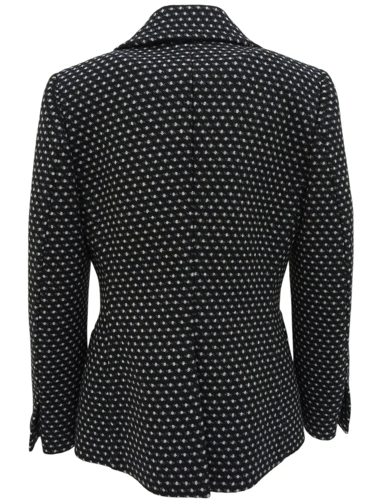 ウールドットパターンジャケット　ブラック／ホワイト