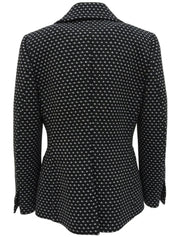 ウールドットパターンジャケット　ブラック／ホワイト