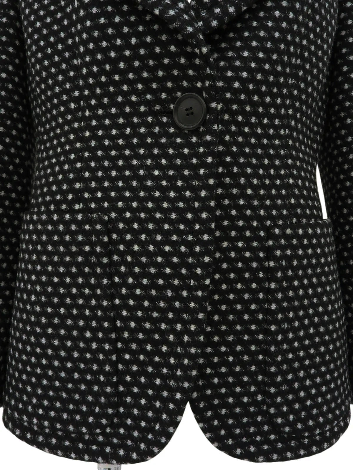 ウールドットパターンジャケット　ブラック／ホワイト