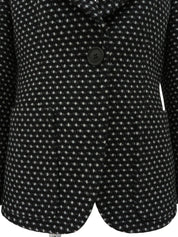 ウールドットパターンジャケット　ブラック／ホワイト