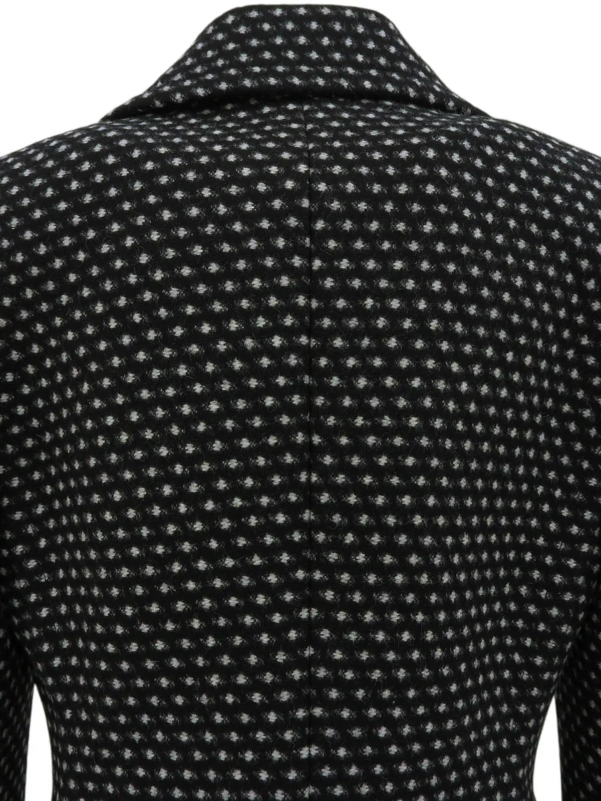 ウールドットパターンジャケット　ブラック／ホワイト