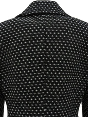 ウールドットパターンジャケット　ブラック／ホワイト