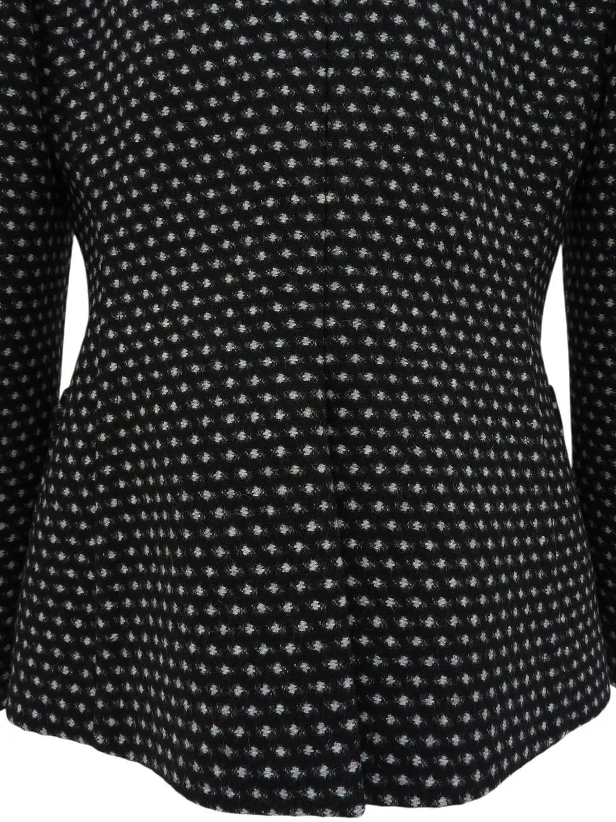 ウールドットパターンジャケット　ブラック／ホワイト