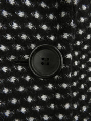 ウールドットパターンジャケット　ブラック／ホワイト