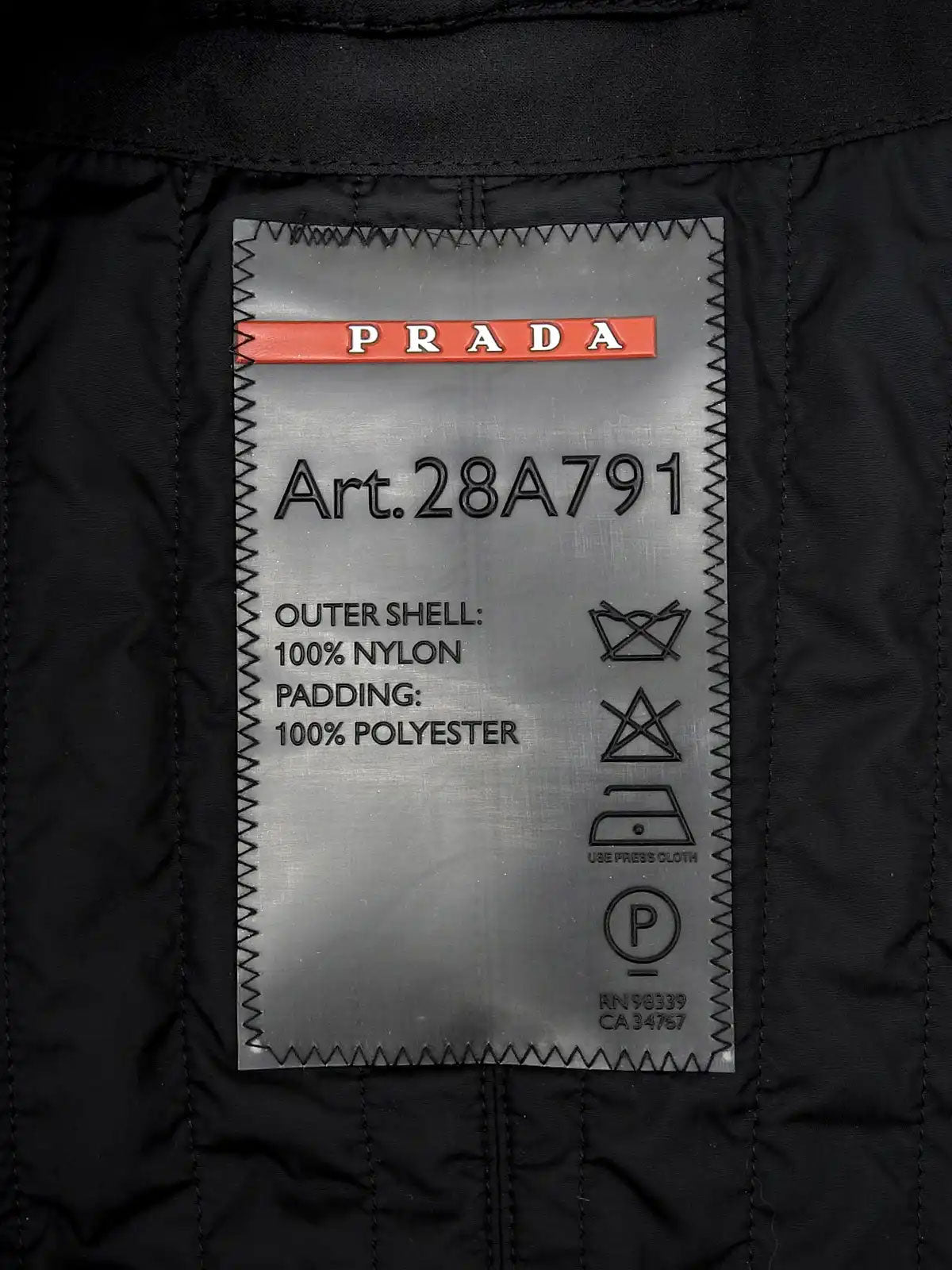 Black nylon trench coat