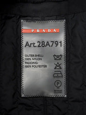 Black nylon trench coat
