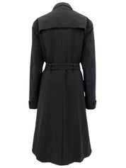 Black nylon trench coat