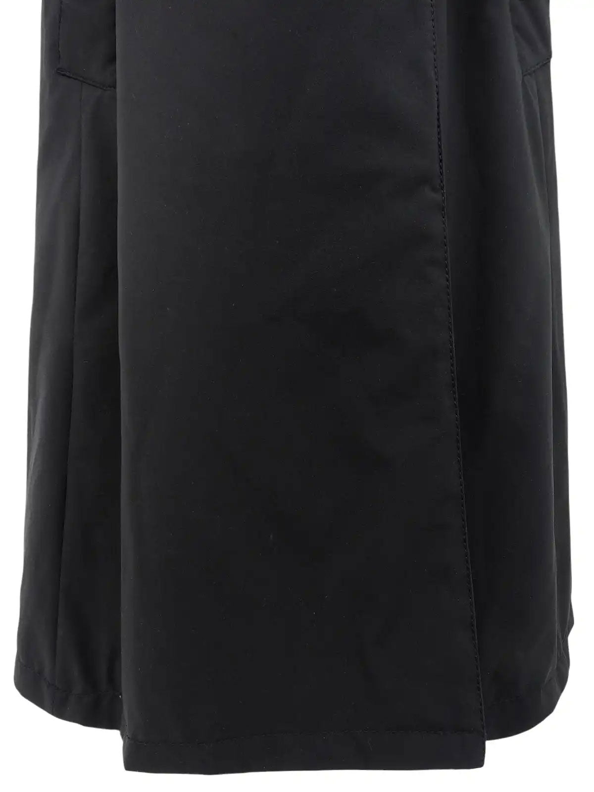 Black nylon trench coat