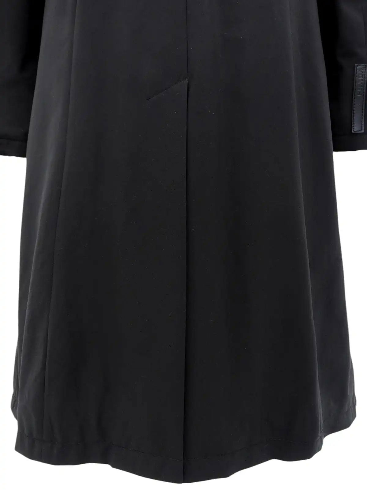 Black nylon trench coat