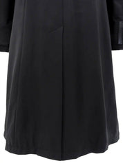 Black nylon trench coat