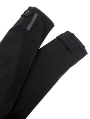 Black nylon trench coat