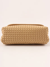 サテンイントレチャートミニショルダーバッグ ゴールド