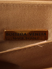 サテンイントレチャートミニショルダーバッグ ゴールド