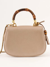 Bamboo 2-way mini bag in pink beige