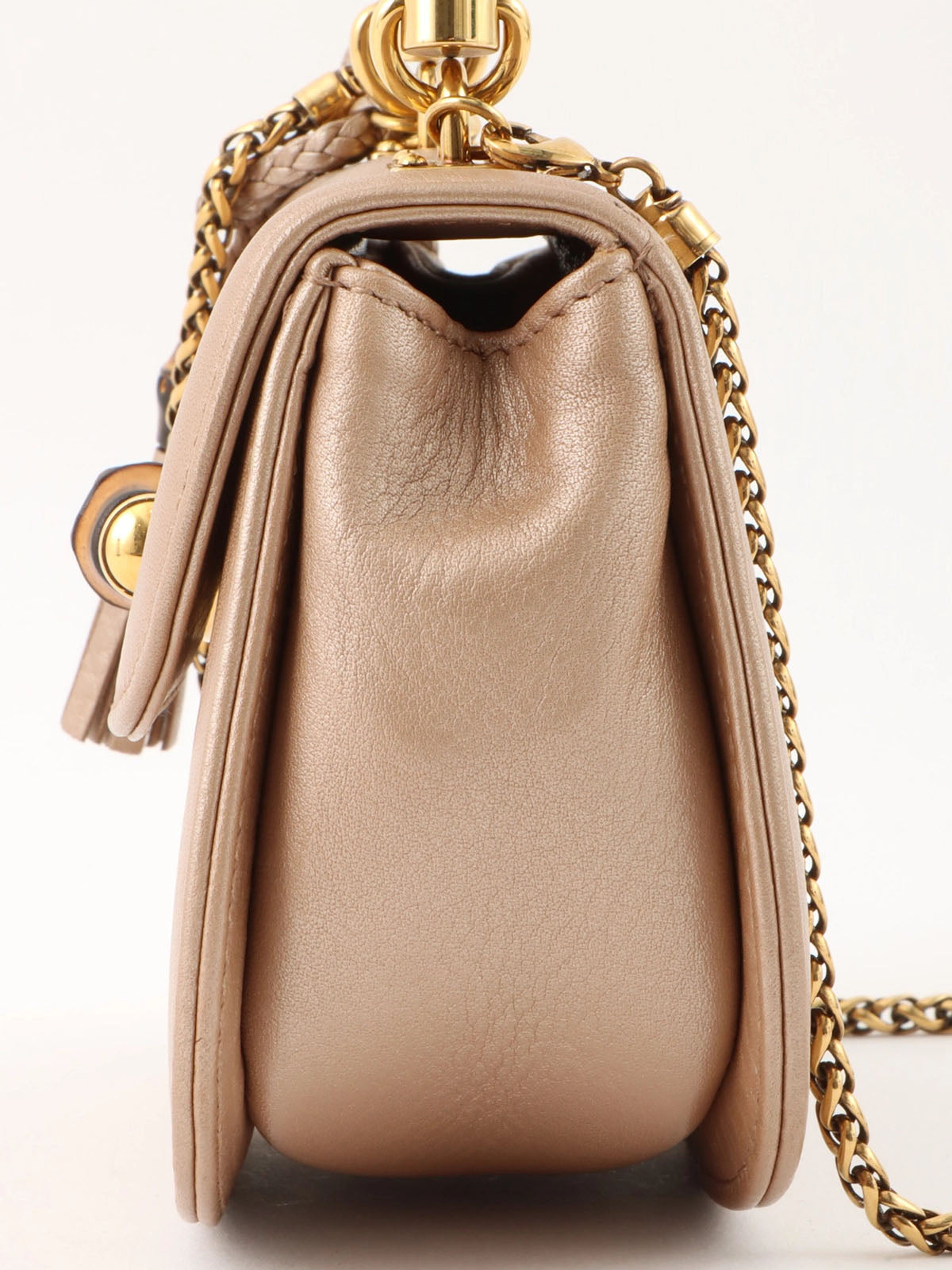 Bamboo 2-way mini bag in pink beige