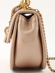 Bamboo 2-way mini bag in pink beige